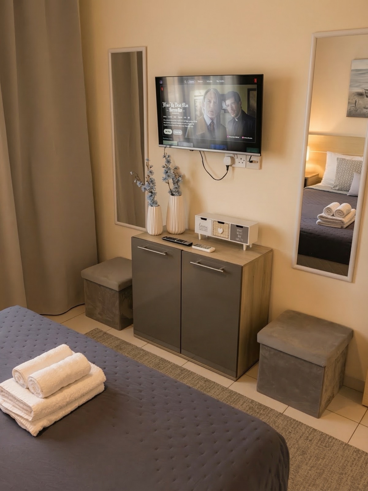 Smart TV in bedroom